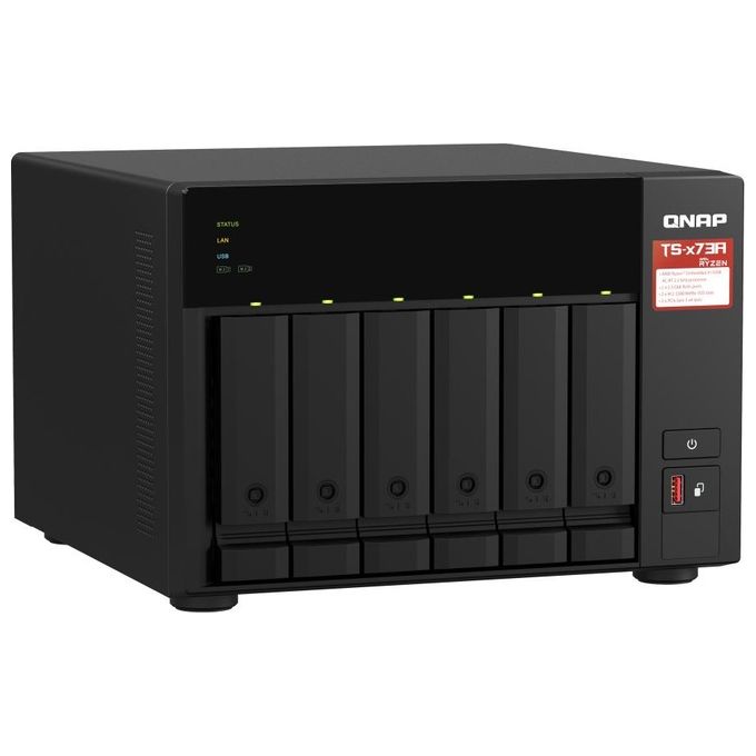 QNAP TS-H1277AXU-RP-R7-32G TS-H1277AXU-RP NAS Rack 2U 12 alloggiamenti AMD Ryzen 7700 32 GB DDR5 QuTS hero 2x10GbE 2x2.5GbE colore Nero