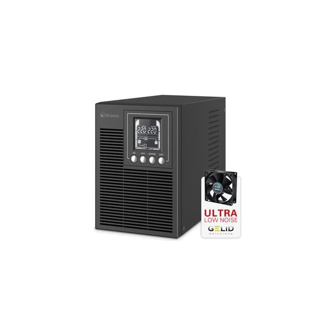 Atlantis A03-OP1002XLN Gruppo di Continuita' UPS Online Doppia Conversione 1000VA 700W Onda Sinusoidale Pura 23,6 dB USB Tower