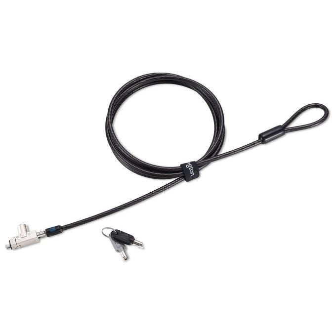 Kensington K64440WW Lucchetto per Laptop con Chiave Cavo Acciaio 1.8 m Slot Wedge N17 colore Nero