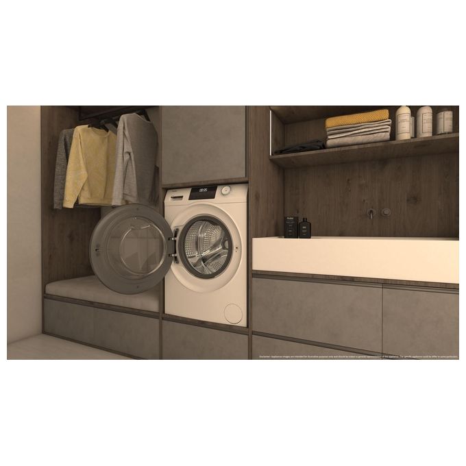 Haier HW80-BP14929A-S Lavatrice Caricamento Frontale 8kg 1400 Giri-min Bianco