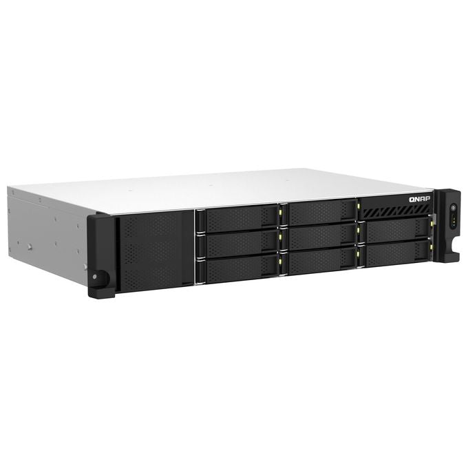 QNAP TS-864EU-RP-8G TS-864eU-Rp Server Nas 8 Alloggiamenti Intel Celeron Quad-Core 8GB DDR4 2x 2.5GbE Alimentazione Ridondante colore Nero