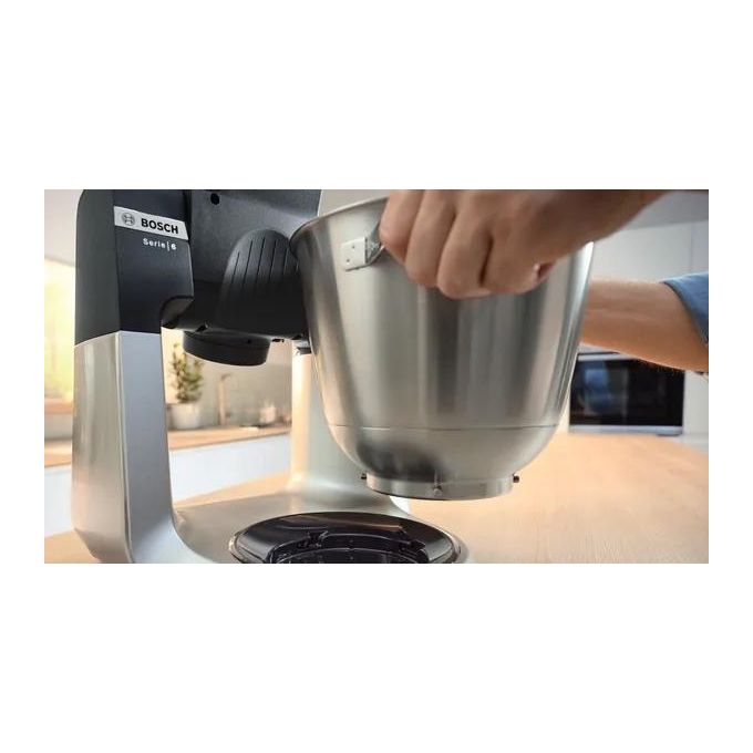 Bosch MUZS6ER Ciotola in Acciaio Inox per Robot da Cucina Serie 6 Capacita' 5,5 L colore Acciaio inox
