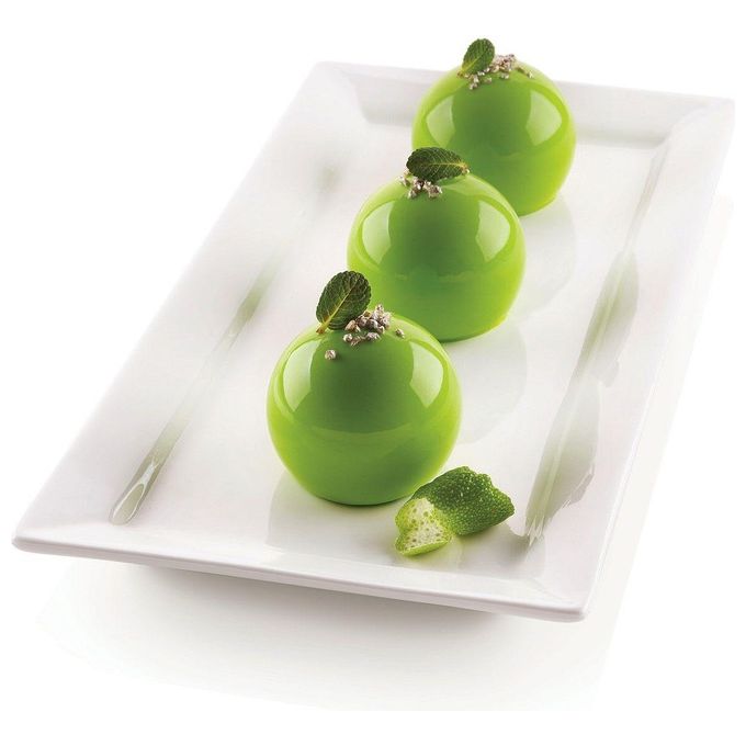 Silikomart 26.192.13.0065 Dolce Tartufo Stampo in Silicone 8 Cavita' 3D 960 ml Ø62 mm h52 mm colore Beige