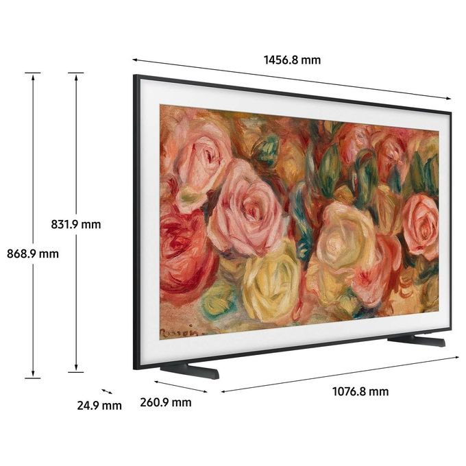 Samsung QE65LS03DAUXZT The Frame Smart TV QLED 4K 65'' Matte Display Quantum 4K Dolby Atmos Art Mode colore Nero