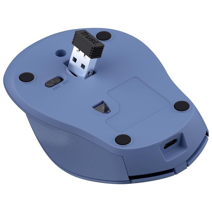 Trust Zaya Mouse Ambidestro RF Wireless Ottico 1600 DPI Blu