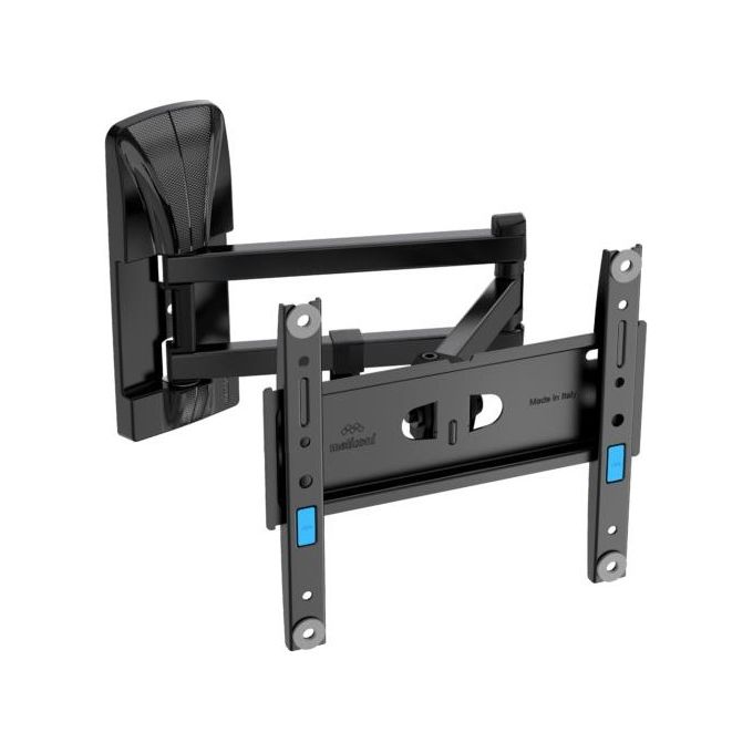 Meliconi 480989 Slimstyle Plus 200 SDR Supporto TV da Parete con Braccio 26'' 45'' VESA 200x200 Portata 25 Kg colore Nero