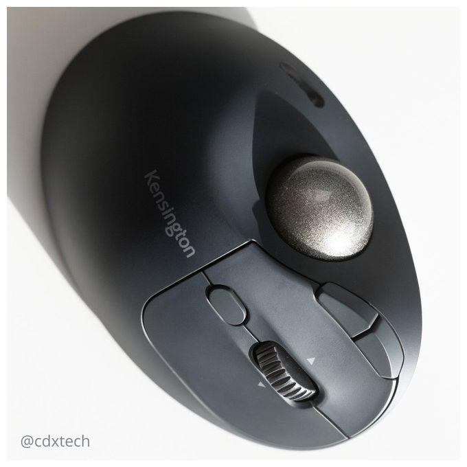 Kensington K72196WW Pro Fit Ergo TB550 Trackball Wireless Bluetooth Ricaricabile 4D Scrolling Batteria Integrata colore Nero