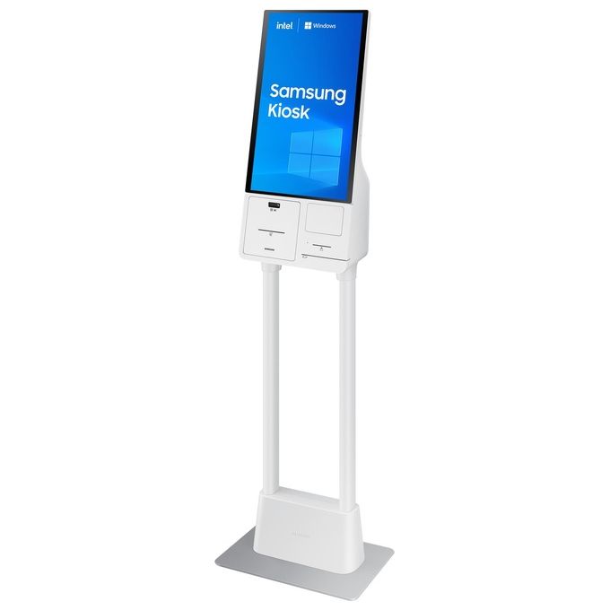 Samsung LH24KMC3BGCXEN KM24C-3 Kiosk Design Monitor LED 24'' Full HD Touch Screen Capacitivo Windows 10 IoT Enterprise Intel Core i3 colore Bianco