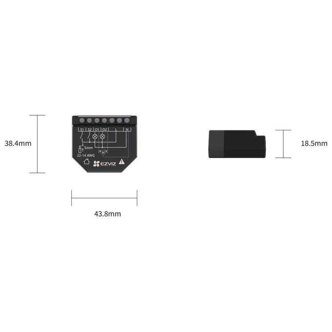 Ezviz T36WM Relee Smart 2 Canali con Energy Monitoring