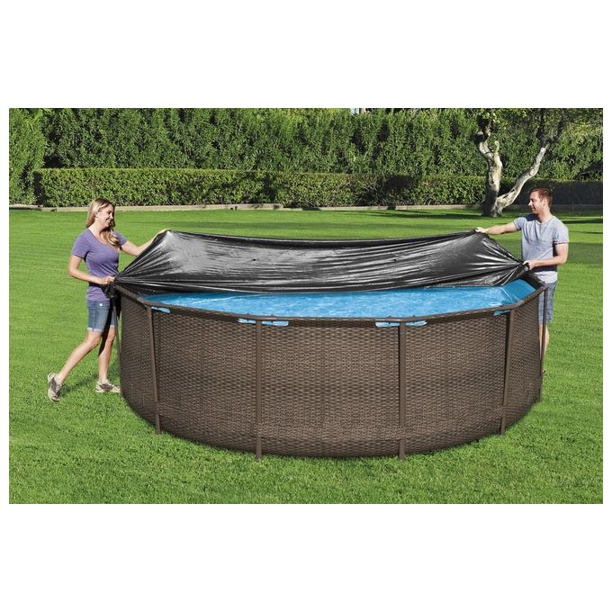 Bestway Copripiscina Fast Set Steel Pro e Steel Pro MAX 366x366cm Nero