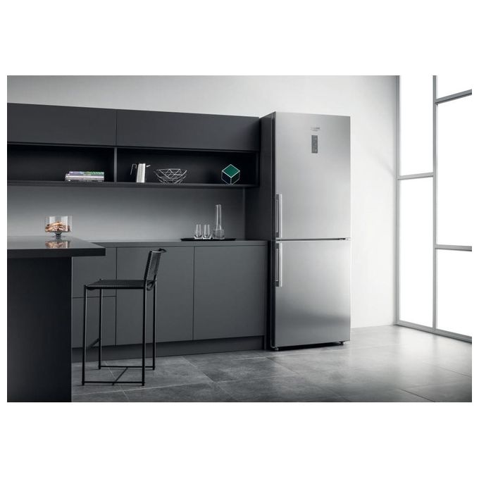 Hotpoint HA70BE 72 X Frigorifero Combinato 462 L 195 cm Classe E 40 dB No Frost colore Acciaio Inox