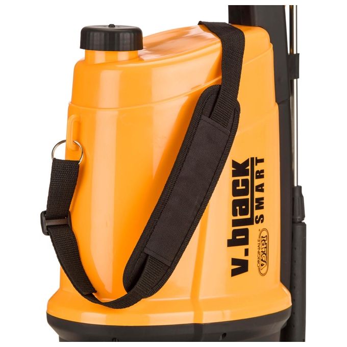 Volpi 19SME V-Black Smart Pompa Irroratrice Elettrica a Batteria 5 L 3,7 Vdc 2,6 Ah autonomia 2,5 h colore Nero Arancione