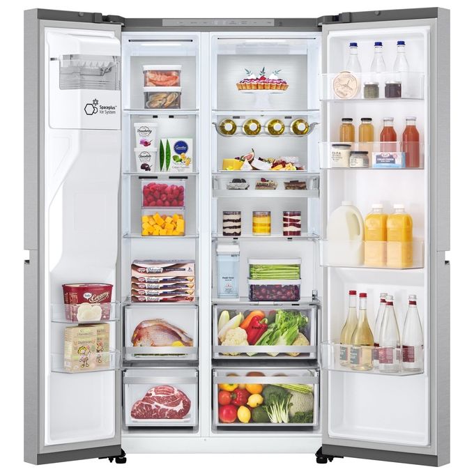 LG GSLE91MBAC Frigorifero Side by Side 628 L 179 cm Classe C 34 dB No Frost Wi-Fi Dispenser UVnano (179x91x74 cm) colore Metal Sorbet