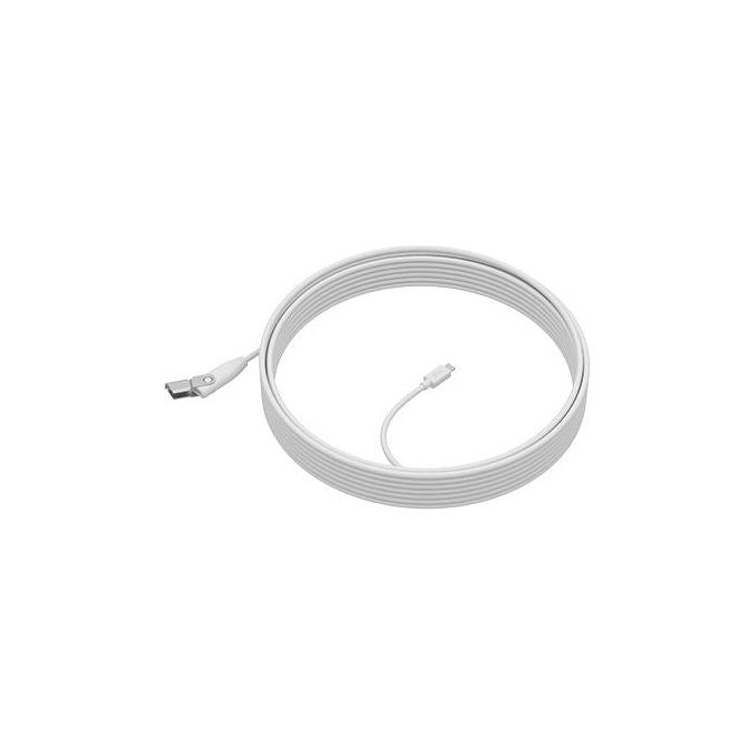 Logitech 952-000047 Rally Mic Pod Cavo di Prolunga per Microfono 10 m RJ45 Maschio a Femmina Plenum Certificato colore Bianco