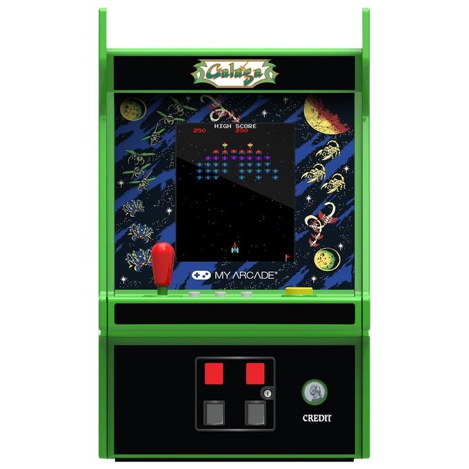 My Arcade DGUNL-4195 Micro Player Pro Console da gioco portatile 2.75'' con giochi Galaga e Galaxian colore Multicolore