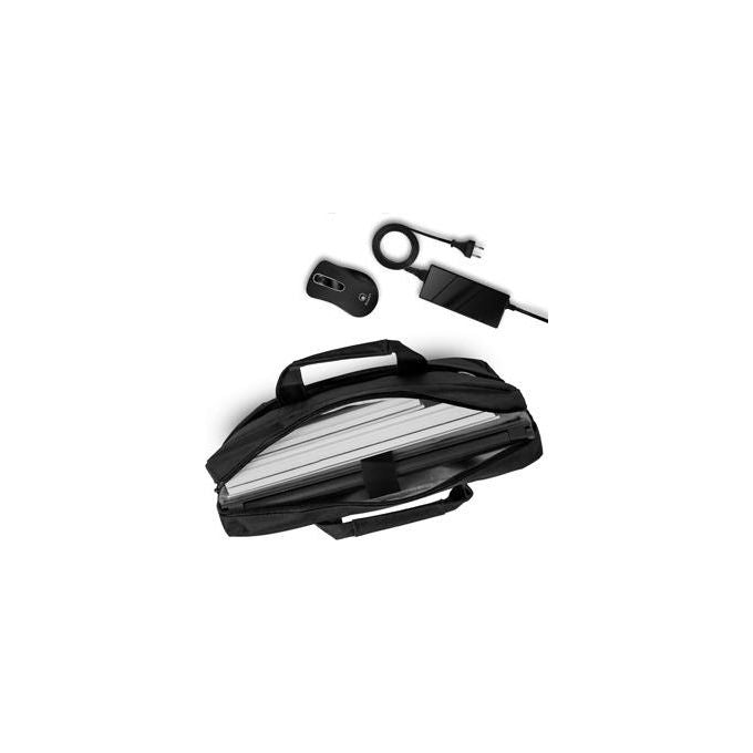 Atlantis P004-K265-A0-17 Borsa per Notebook Valigetta 17'' Nylon Tracolla Sistema Trolley colore Nero