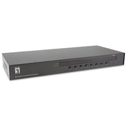 LevelOne KVM-3208 Switch KVM a 8 Porte USB PS-2 VGA Risoluzione 2048 x 1536 Pixel Montaggio Rack 1U colore Nero