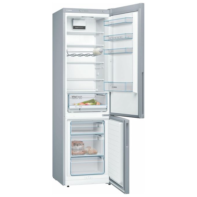 Bosch KGV39VLEAS Serie 4 Frigorifero Combinato 343 L 201 cm Classe E 39 dB Low Frost VitaFresh colore Acciaio Inox
