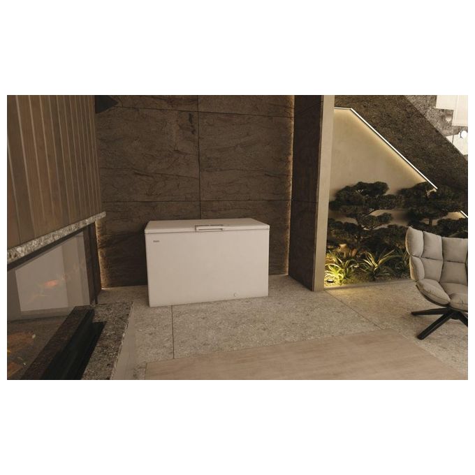 Haier HCE420E Serie 7 Congelatore a Pozzo 418 L 89 cm Classe E 39 dB Congelamento Rapido colore Bianco
