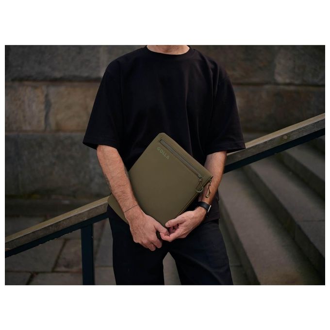 Golla Custodia Notebook 601658 Sleeve Verde Protezione Elegante e Resistente per Dispositivi Fino a 15 Pollici