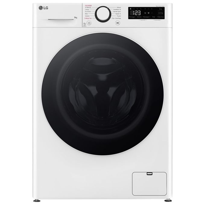 LG F4R5009TSWW - Lavatrice Libera Installazione 9 kg, Classe A-10%, Centrifuga 1400 giri-min, AI DD + TurboWash + Vapore, (85 × 60 × 56 cm), Bianco