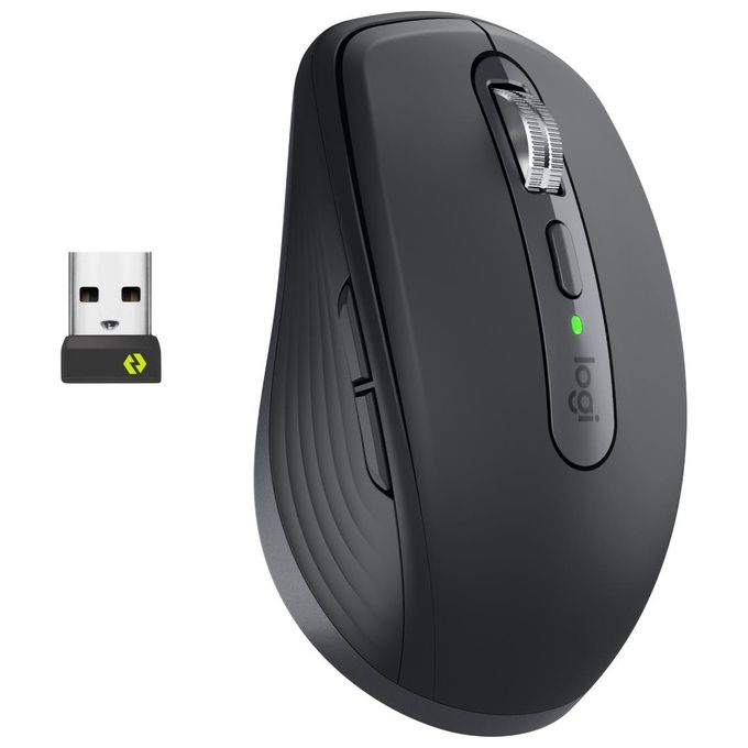 Logitech 910-006958 MX Anywhere 3S for Business Mouse Wireless Laser 8000 DPI Multi-dispositivo Bluetooth Logi Bolt colore Grafite