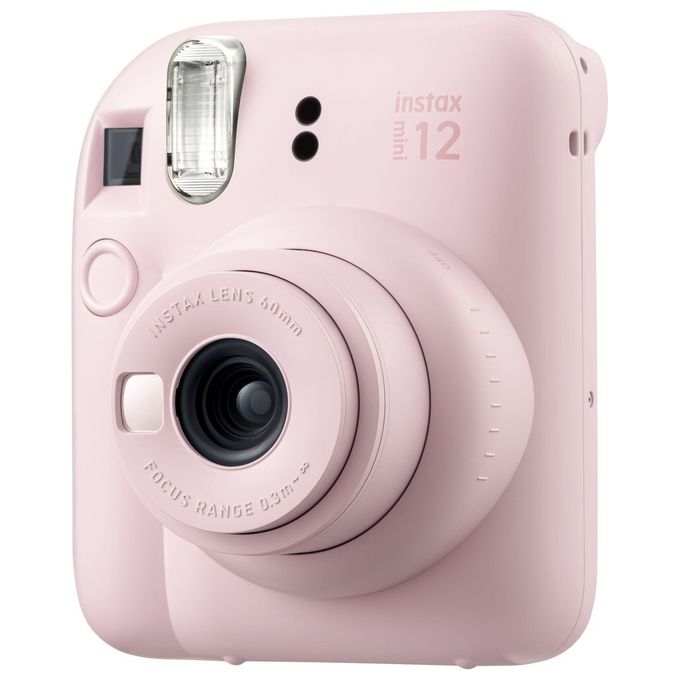 Fujifilm 16806107 Instax Mini 12 Fotocamera Istantanea Flash Integrato Specchio Selfie Esposizione Automatica colore Rosa