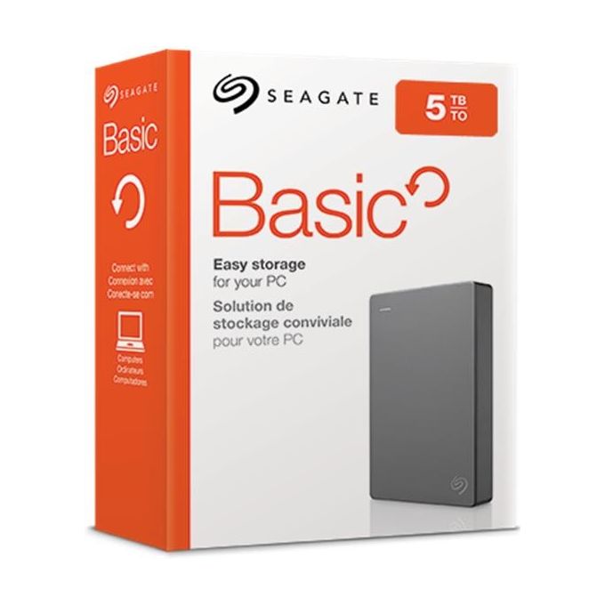 Seagate STJL5000400 Basic Hard Disk Esterno Portatile 5TB 2.5'' USB 3.0 colore Nero