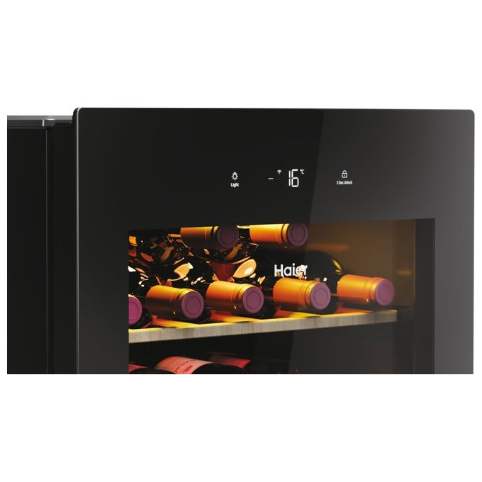 Haier HWS34GGH1 Wine Bank 50 Serie 3 Cantinetta Vino a Compressore 34 Bottiglie 90 L Classe G 37 dB Wi-Fi App hOn colore Nero