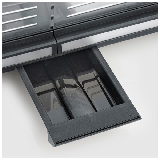 Severin PG8564 Griglia Elettrica da Tavolo Plancha 2300 W Superficie Cottura 50x30 cm con Piastra Antiaderente Rimovibile colore Nero