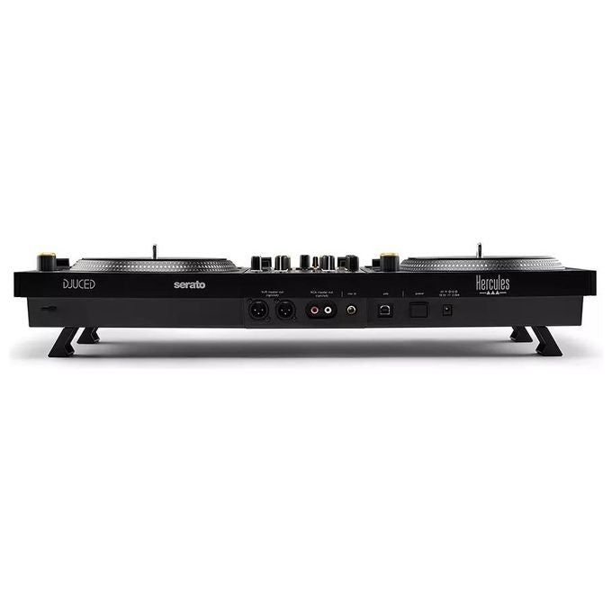 Hercules 4780938 INPULSE T7 PREMIUM Mixer per DJ con 2 Piatti Motorizzati 7'' e Fader Premium colore Nero