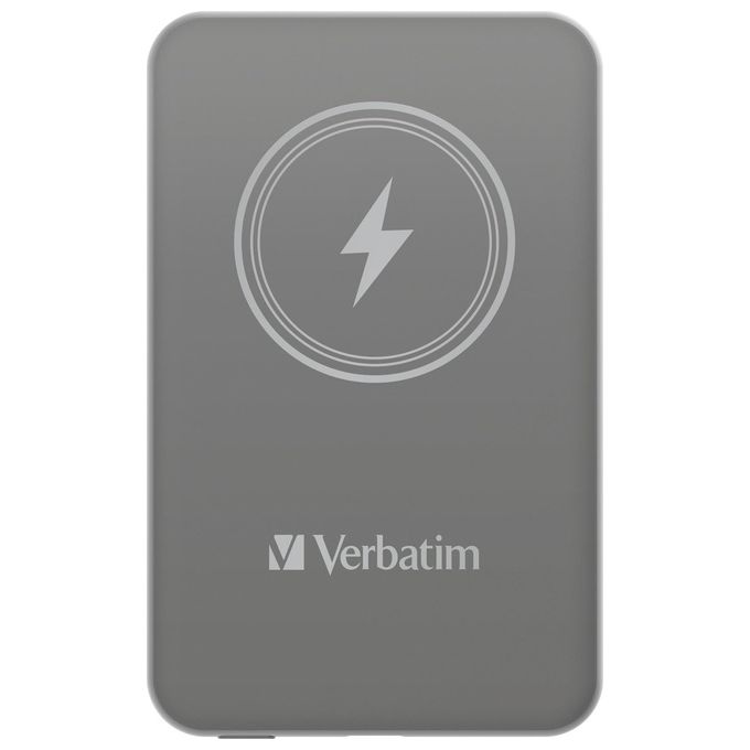 Verbatim Charge 'n' Go Power Bank 5000mah Magnetica Wireless Grigia