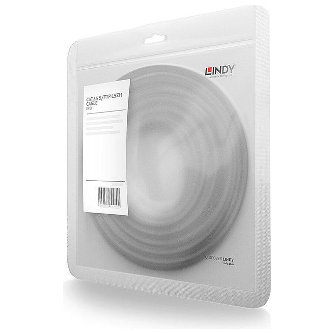 Lindy Cavo di Rete 1mt Cat6a S-Ftp S-Stp Grigio