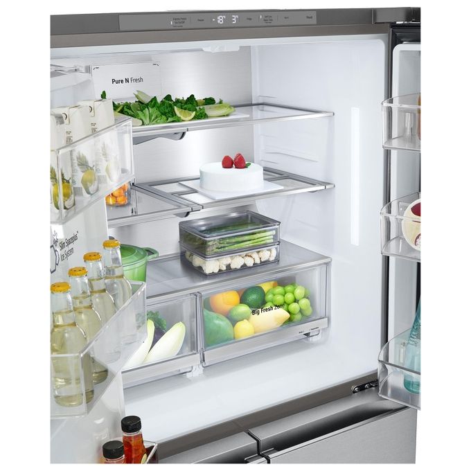 LG GMG960MBJE InstaView Frigorifero Multidoor 638 L 179 cm Classe E 40 dB No Frost Wi-Fi UVnano ThinQ (179x91x73 cm) colore Argento