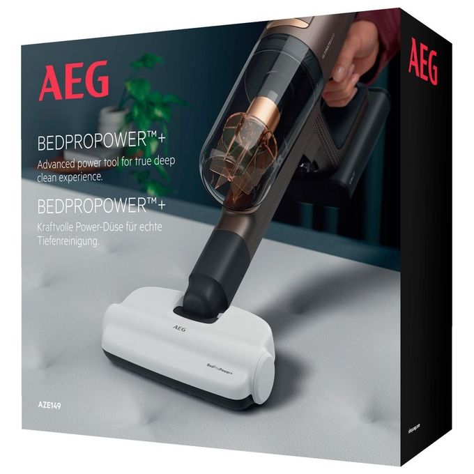 AEG 900923389 AZE149 Spazzola motorizzata per pulizia profonda BedProPower+ compatibile con serie 7000 e 8000 colore Nero Bianco