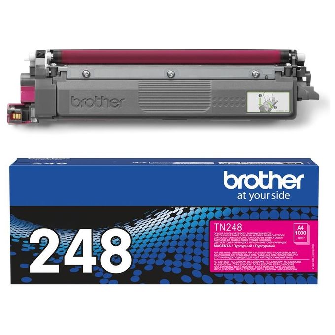Brother TN-248M Toner Laser Originale Resa 1000 Pagine per Serie 3000 e 8000 colore Magenta