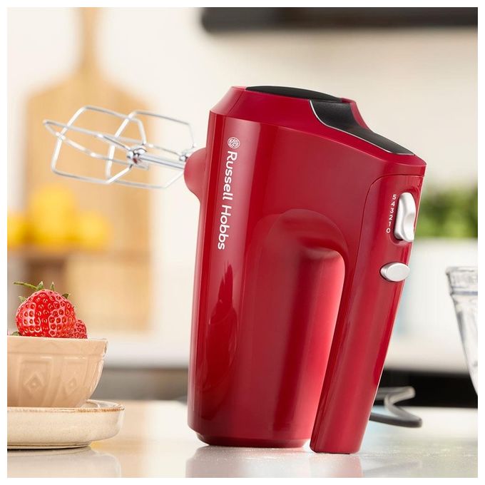 Russell Hobbs 27150-56 Desire Red Sbattitore Manuale 185 W 5 velocita' funzione Pulse fruste e ganci inclusi colore Rosso