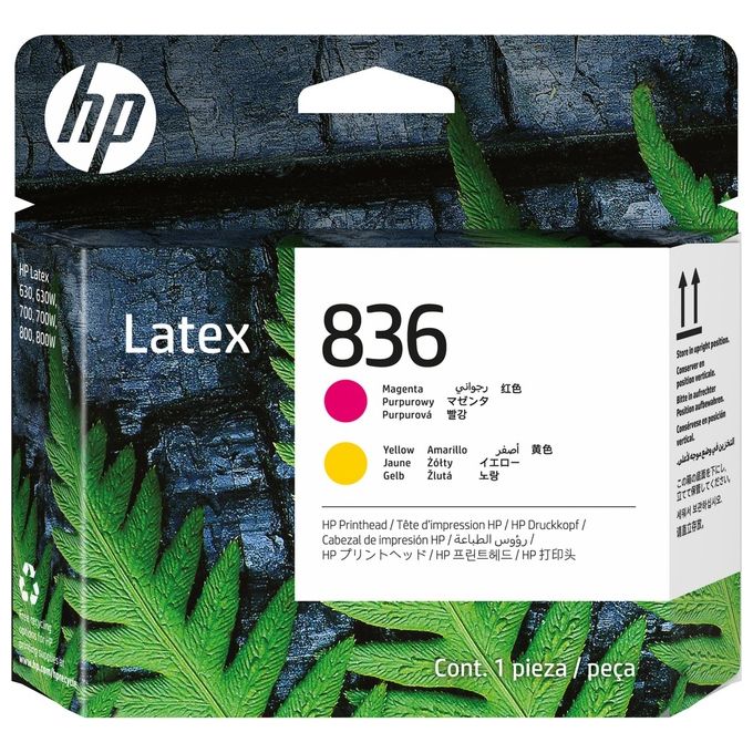 HP 4UV96A HP 836 Testina di stampa originale Latex Magenta-Giallo colore Magenta Giallo