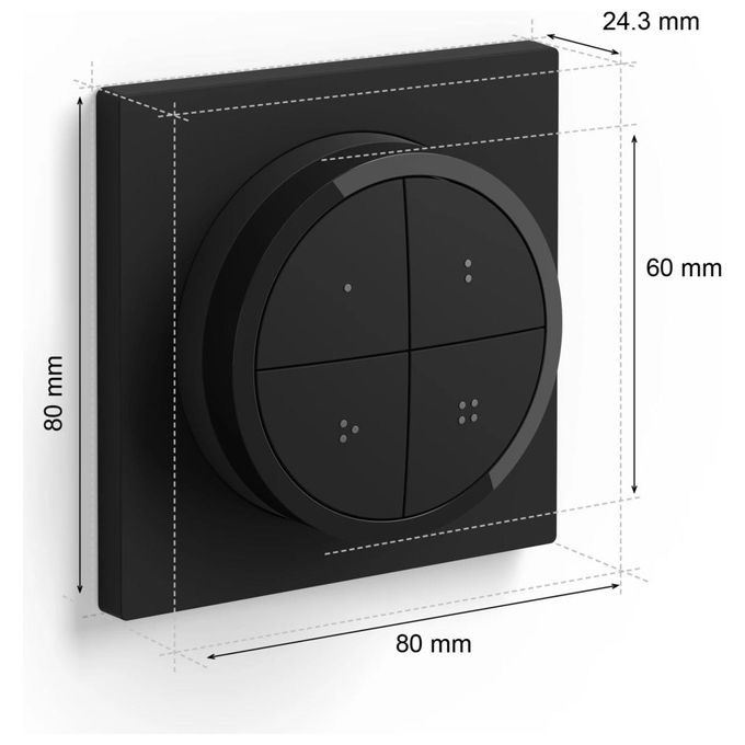 Philips Hue Tap Dial senza Cavo Interruttore nero