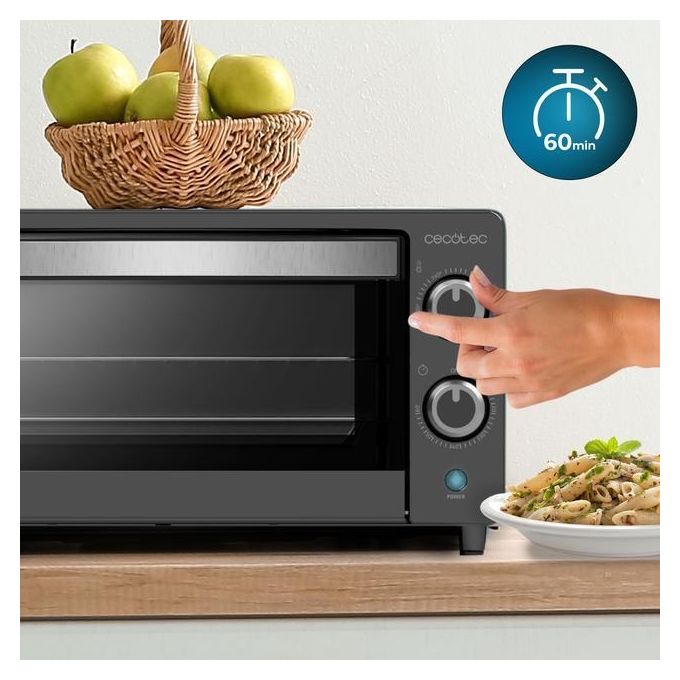 Cecotec 03816 BakeandToast 1090 Forno da Tavolo Elettrico 10 L 1000 W Timer 60 min Temperatura fino a 230 °C colore Nero