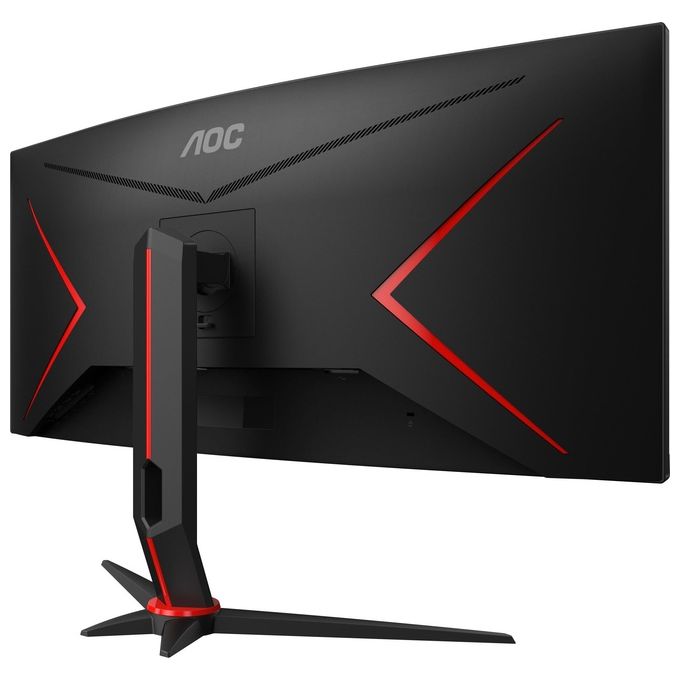 AOC CU34G2XP Gaming Monitor Curvo 34'' WQHD 3440x1440 180 Hz 1 ms VA HDR400 FreeSync Premium Hub USB colore Nero Rosso