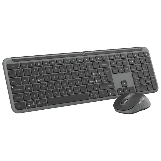 Logitech 920-012507 Signature Slim MK950 for Business Kit Tastiera e Mouse Wireless Bluetooth QWERTY Italiano colore Grafite