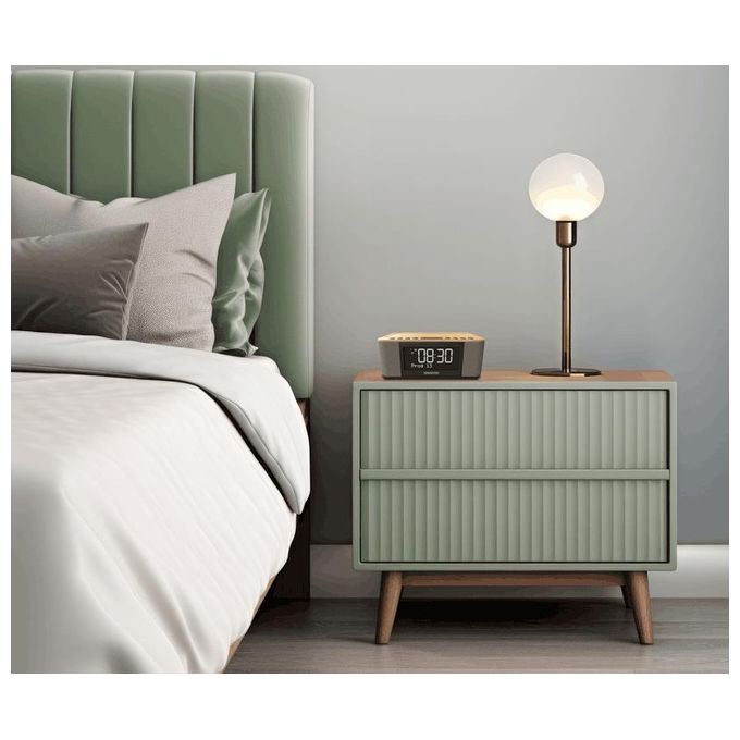 Kenwood CR-ST40DAB-M Radiosveglia Stereo DAB+ FM Bluetooth 5.3 3 Sveglie 6W USB colore Legno