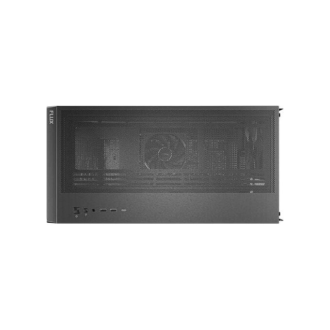 Antec FLUX Case PC Midi Tower Supporto E-ATX Pannello Laterale in Vetro Temperato e Inserti in Legno colore Nero