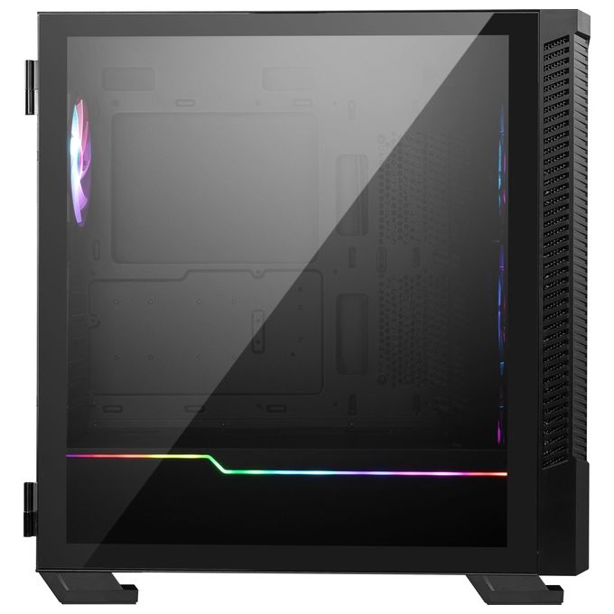 MSI 306-7G18R21-809 MPG Velox 100R Case PC Gaming Midi Tower Supporto GPU Verticale 4 Ventole ARGB USB Type-C Vetro Temperato colore Nero