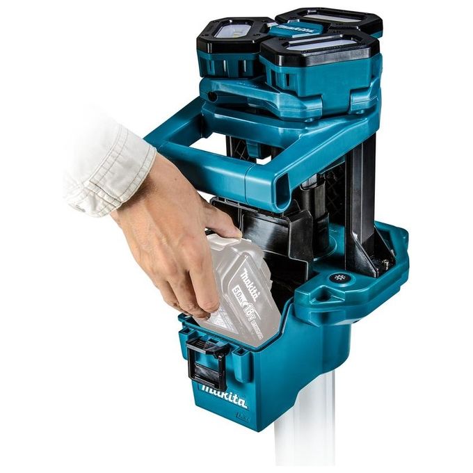 Makita DML814 Luce da Lavoro LED 3000 lm con Treppiede Regolabile colore Blu