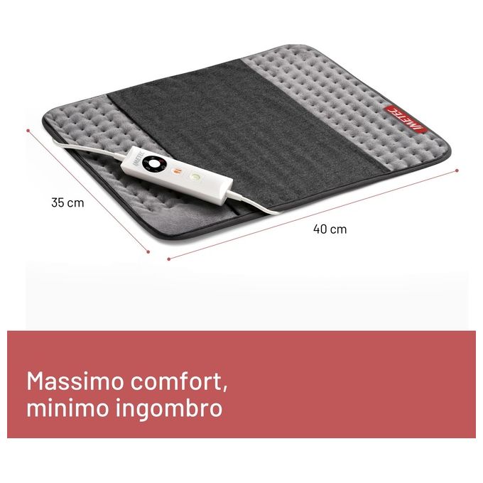Imetec 16783 Intellisense Comfort Termoforo Multiuso 110W 40x35cm 5 Temperature Tasca per Mani Lavabile colore Grigio