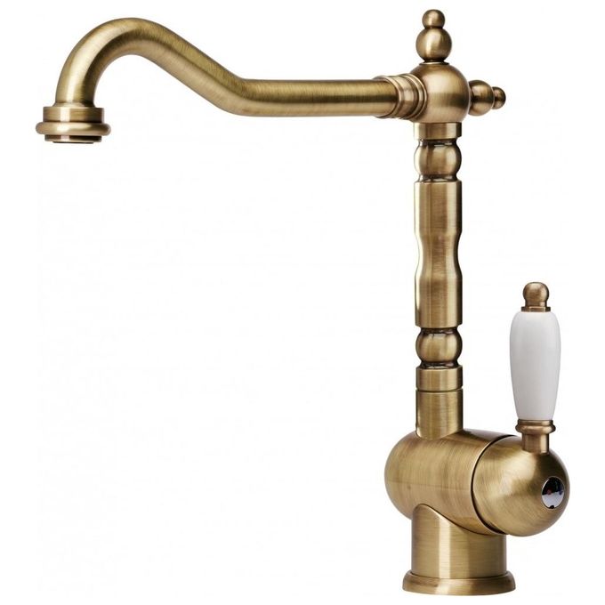 Franke 115.0028.205 Old England Miscelatore Monocomando Lavello Canna Girevole 360° Alta Pressione colore Bronzo