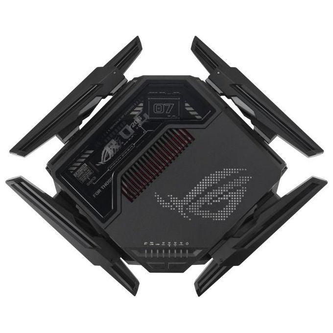 Asus GT-BE98 ROG Rapture Router WiFi 7 Quad Band 320 MHz 4096-QAM Doppia porta 10G AiMesh colore Nero