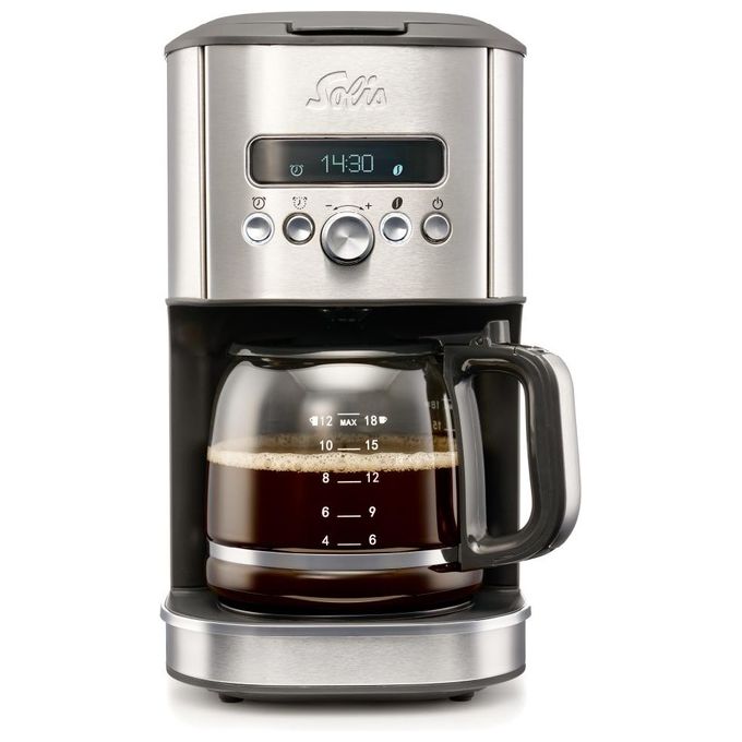 Solis 7611210980902 Aroma Brewer Macchina da caffe' a capsule 1,7 L 1035 W Funzione mantenimento caldo Timer Spegnimento automatico colore Nero Acciaio Trasparente